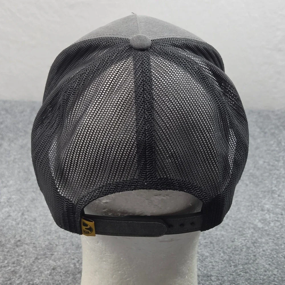 Rank Stock Rodeo Hat Gray Black Patch Hooey Trucker Farmcore Grunge Cowboy Work